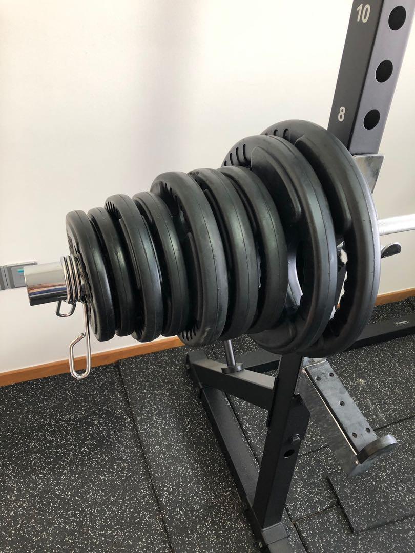 Gymsportz Olympic Barbell & Weight Set, Sports Equipment, Exercise