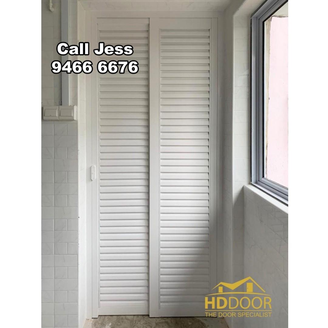 Hdb Slide Swing Design Toilet Door With Install Home Services Renovations On Carousell