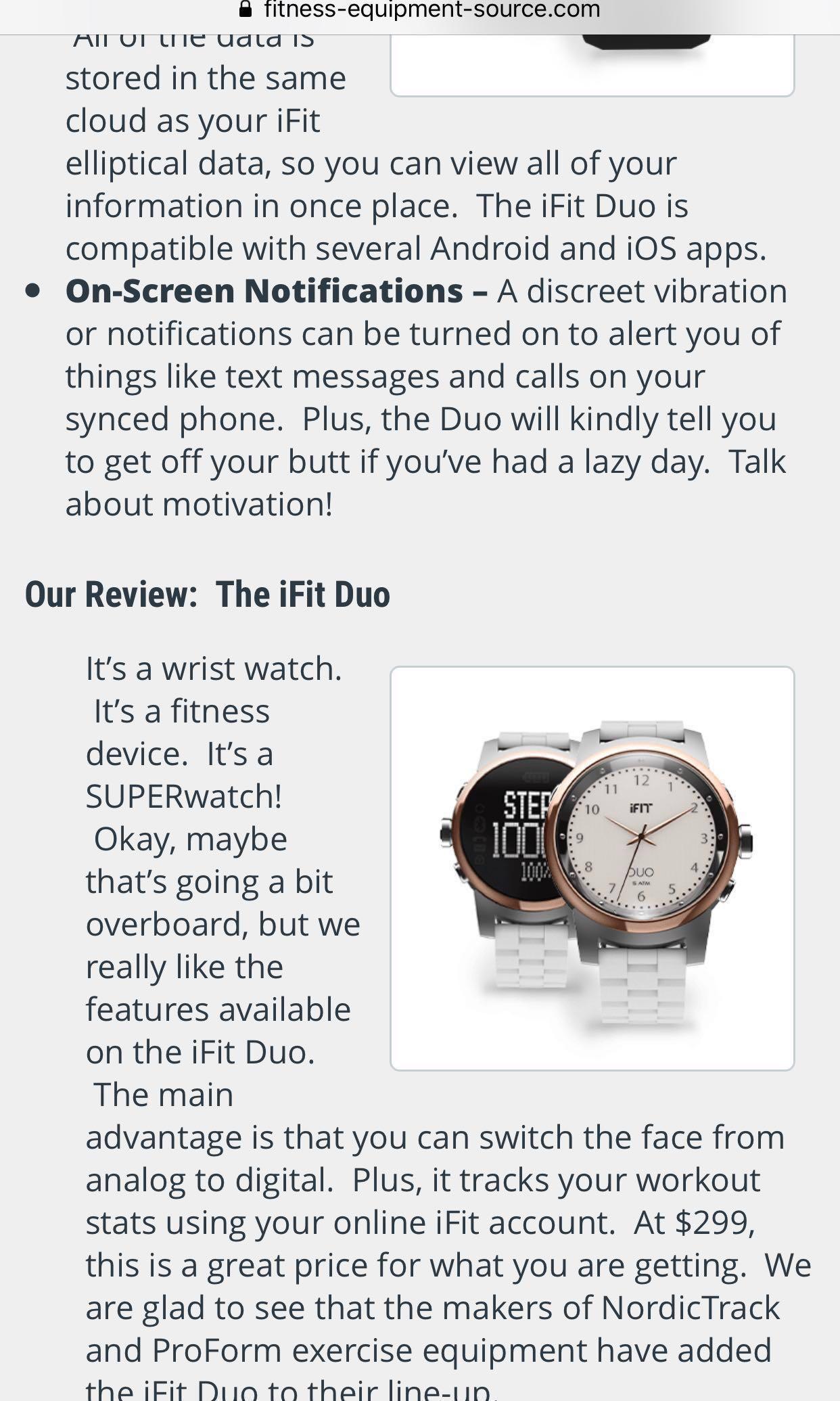 smartwatch ifit