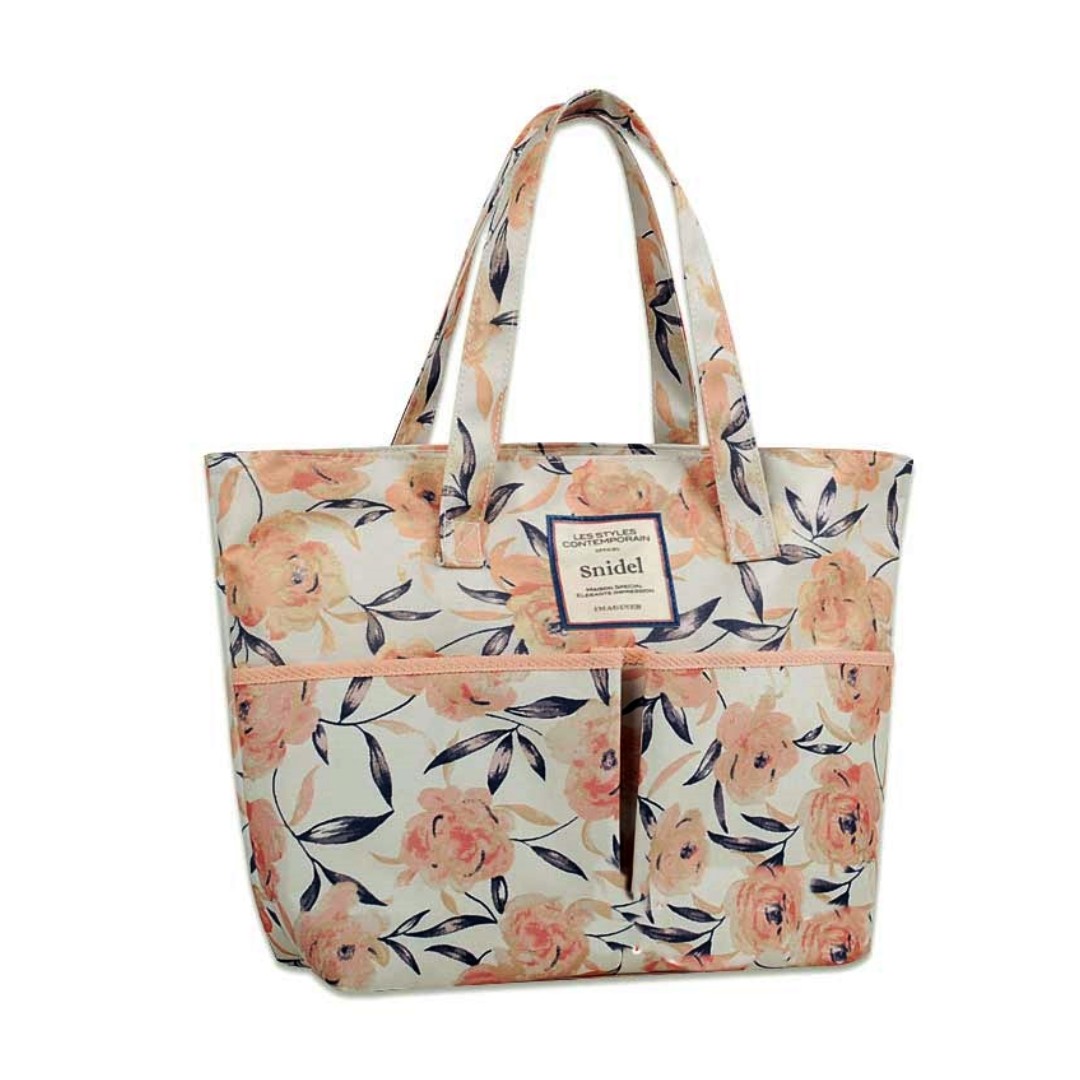 shoulder tote bag with zipper