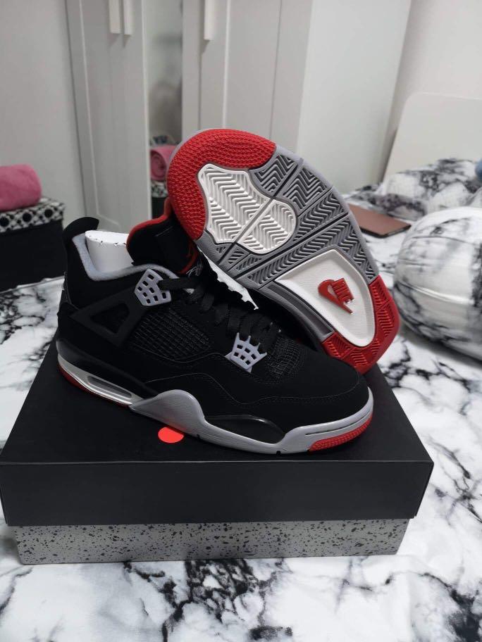 Jordan 4 Breds us9 Men s Fashion Footwear Sneakers on Carousell