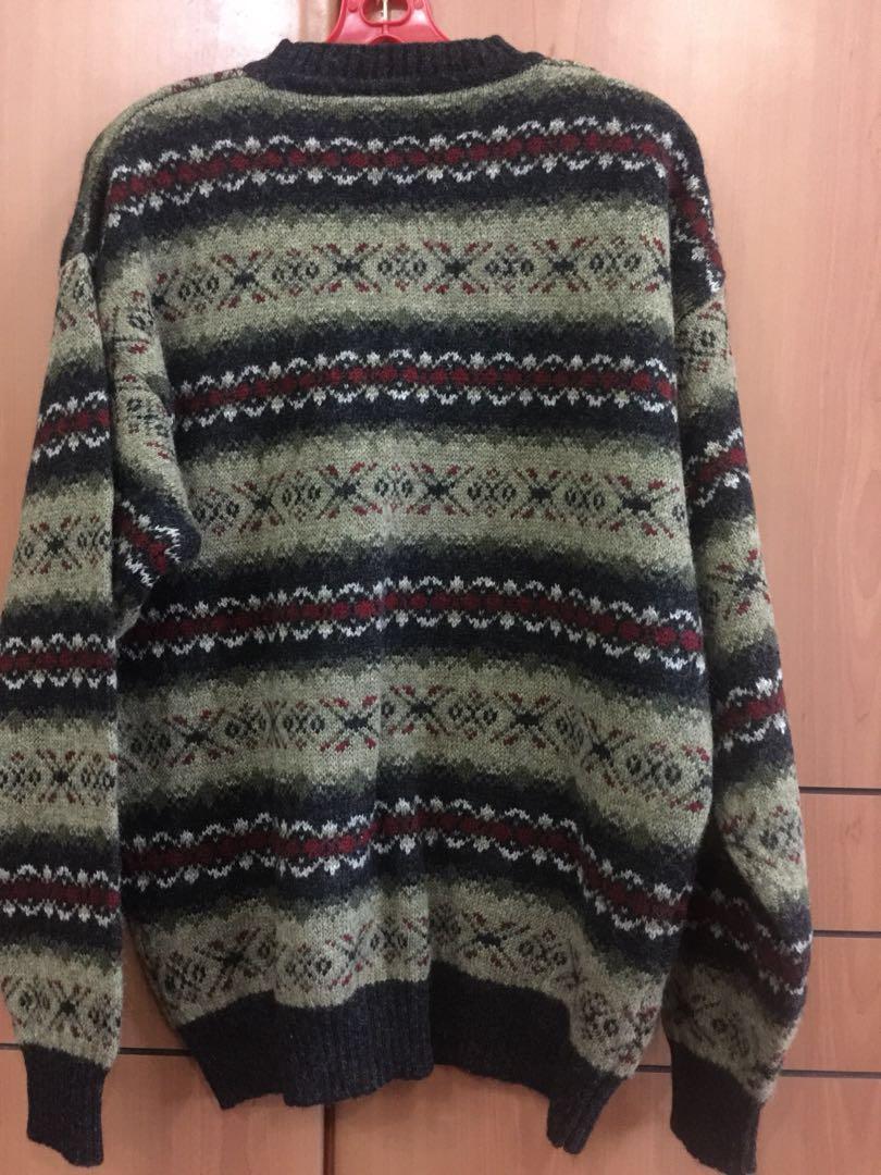 Knitted Pullover sweater winter travel 100 pure wool burton