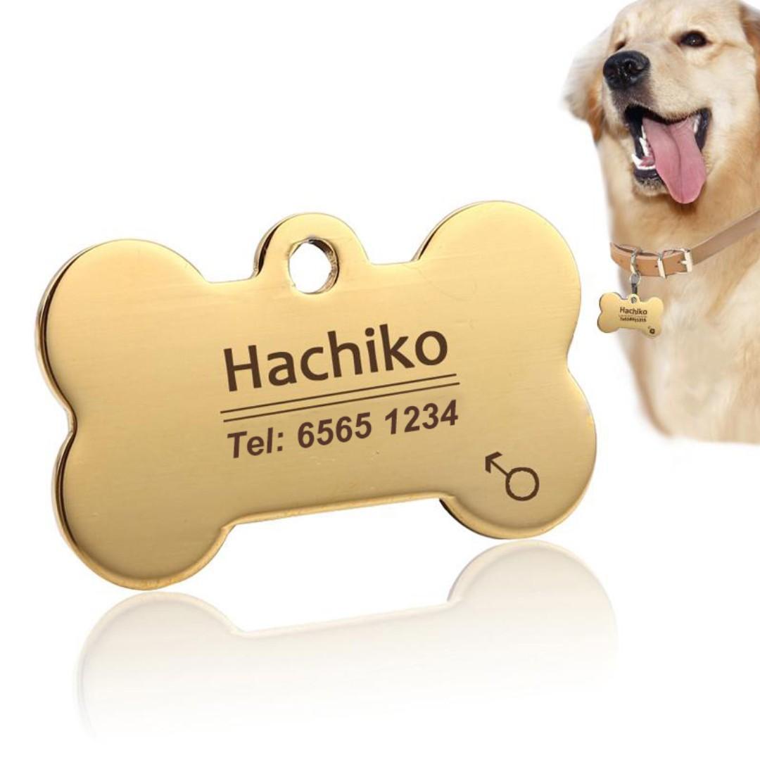 Laser Deeply Engraved Customised Pet Id Tag For Dogs Cats Pet