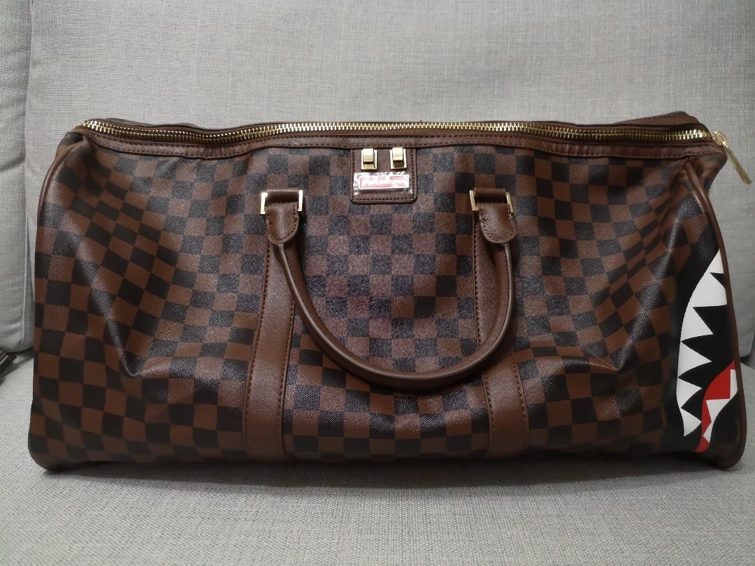 Sprayground Shark in Paris in Brown - Duffle Bag, Luxury, Bags & Wallets on  Carousell