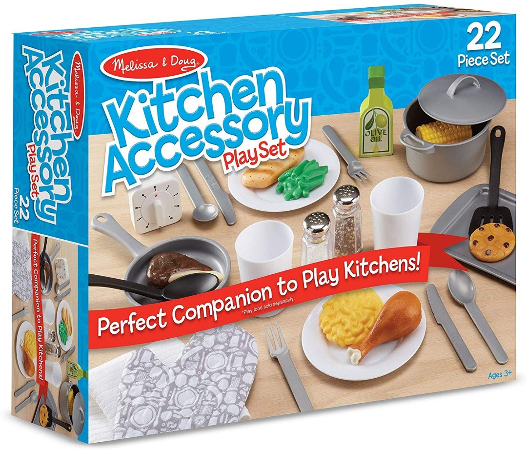 Ready Stock New Melissa Doug Kitchen Accessory Set Pretend Play Durable Construction Companion To Kitchen Sets Utensils Pot Pans 22 Piece Set Babies Kids Toys Walkers On Carousell