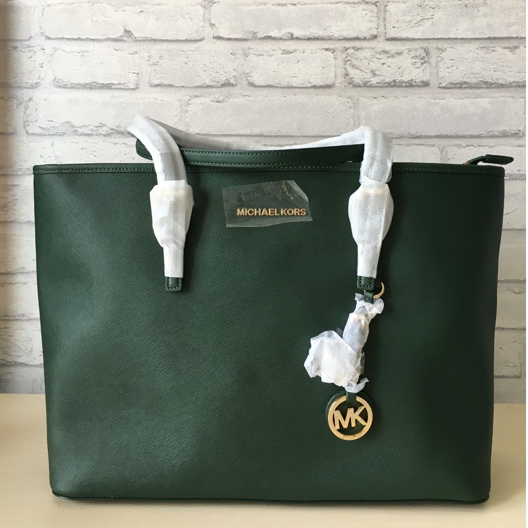 Michael kors moss shop green purse