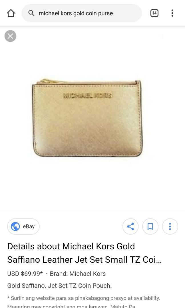 michael kors gold coin purse