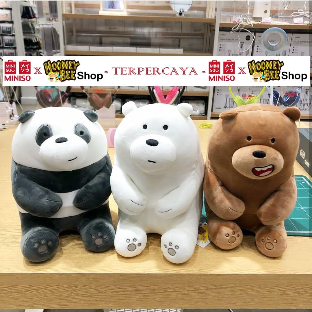 Kado Unik Boneka Miniso We Bare Bears Ice Bear Panda Grizzly Tipe