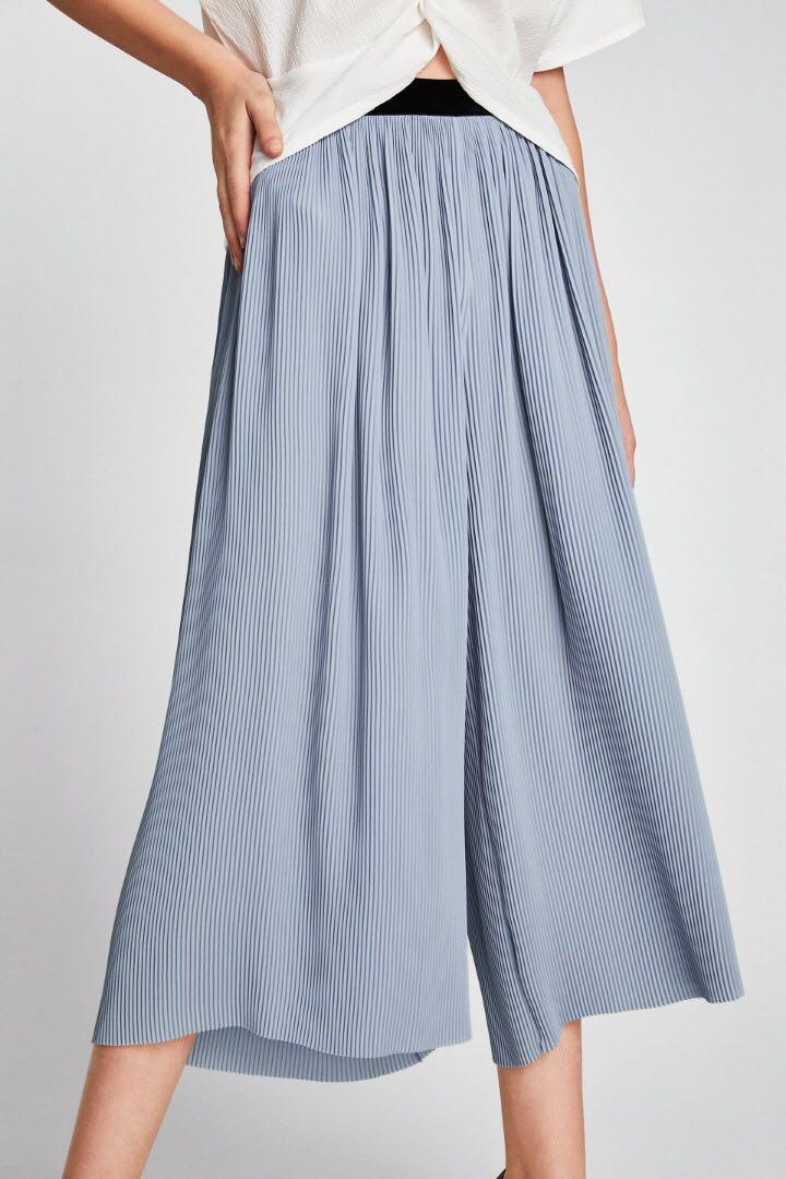 ZARA PLEATED PANTS IN DUSTY BLUE – Garmisland