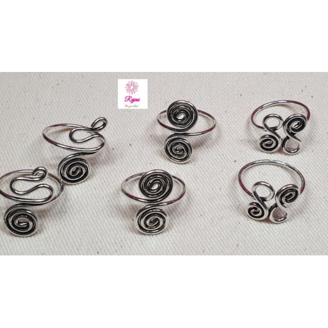 German silver shop toe rings