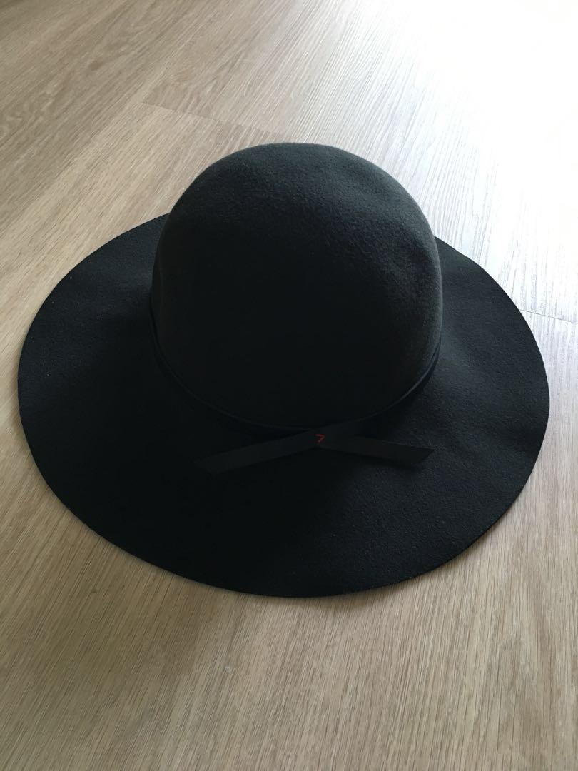 Olive green wide brim hat Clearance