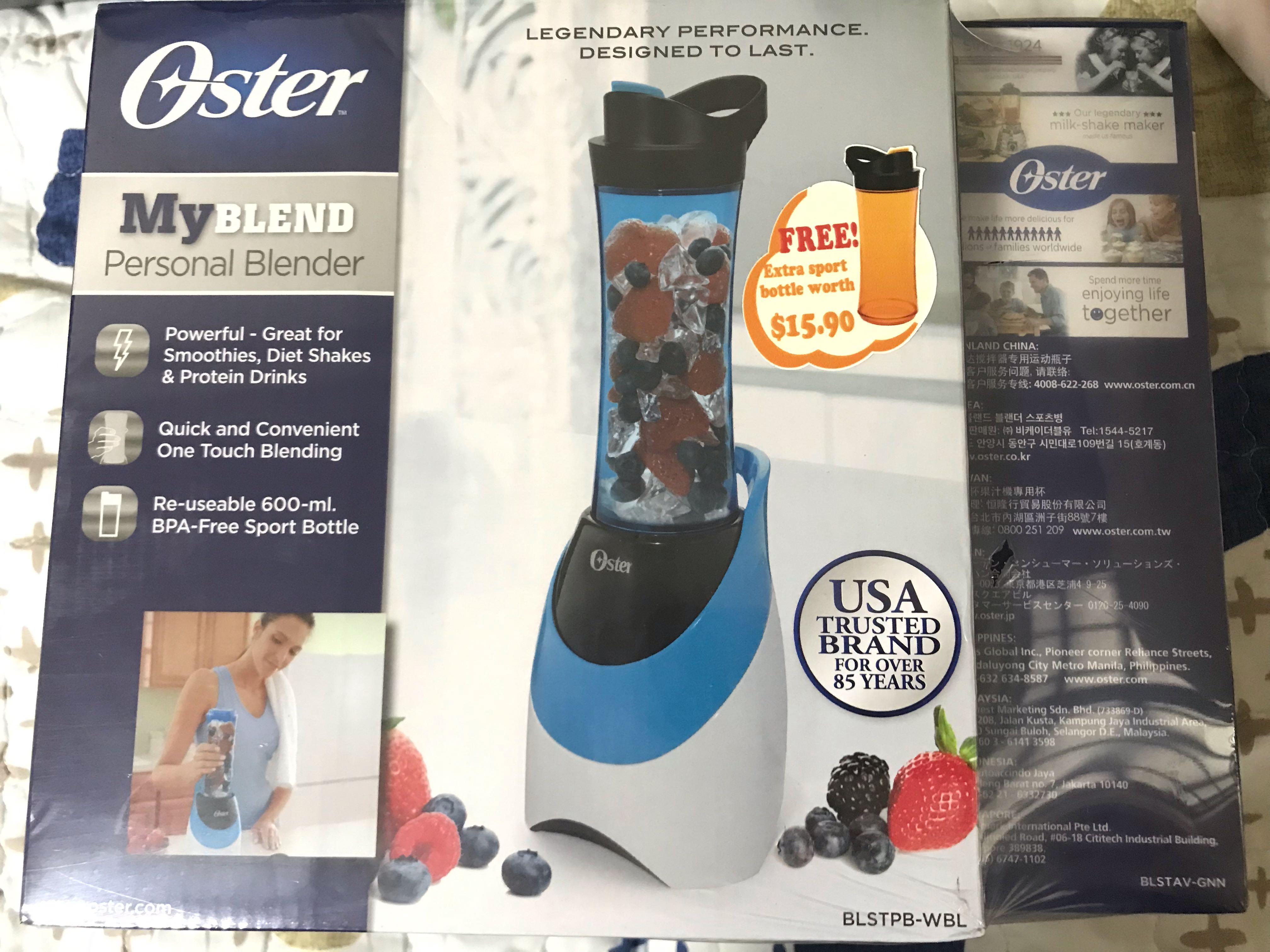 Oster Personal Blender with free BPA free bottle, TV & Home Appliances