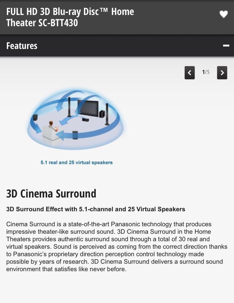 Panasonic Smart Network 3d Blu Ray Disc Home Theatre System Sc Btt430 Electronics Audio On Carousell