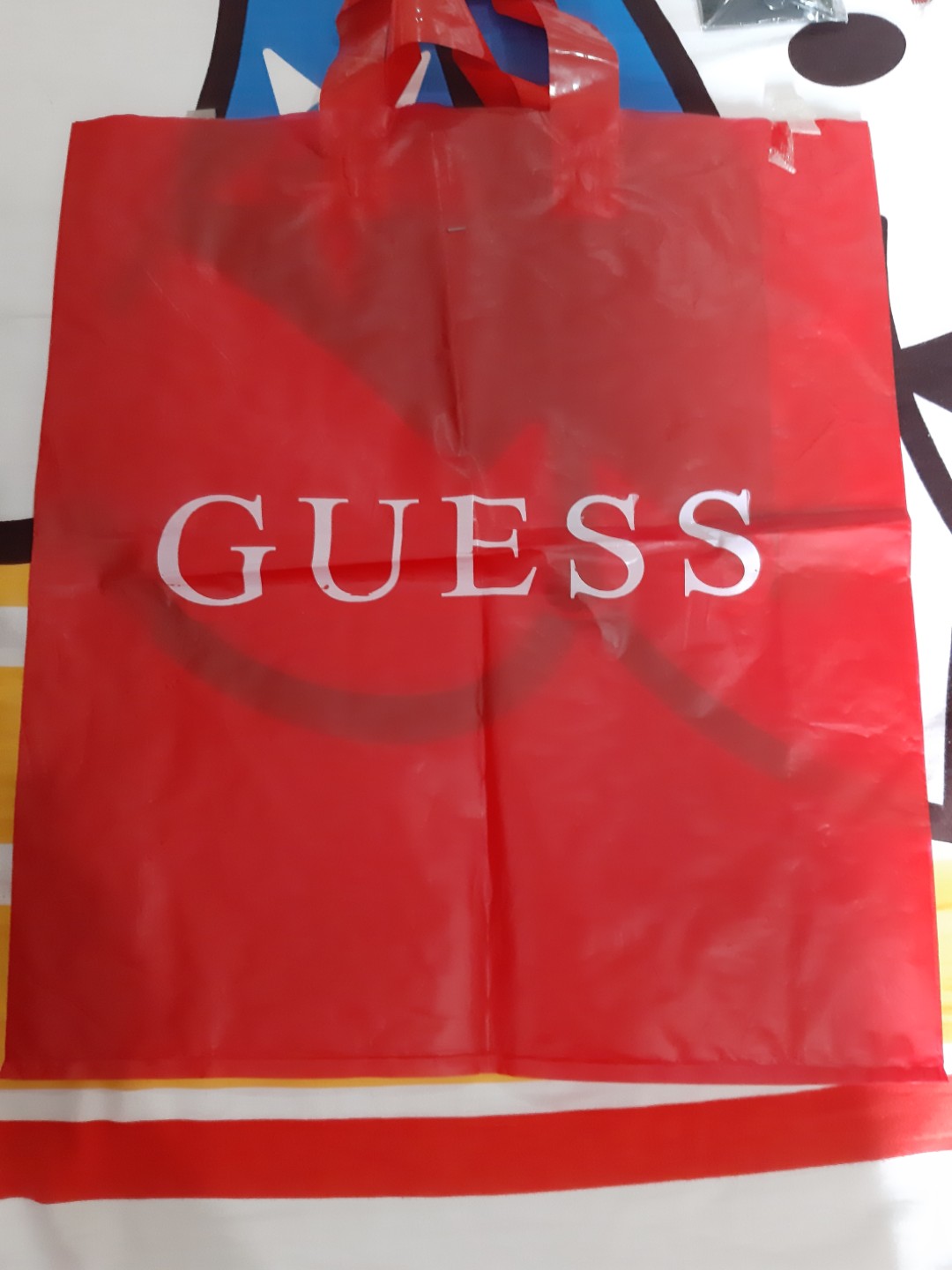guess plastic tote bag