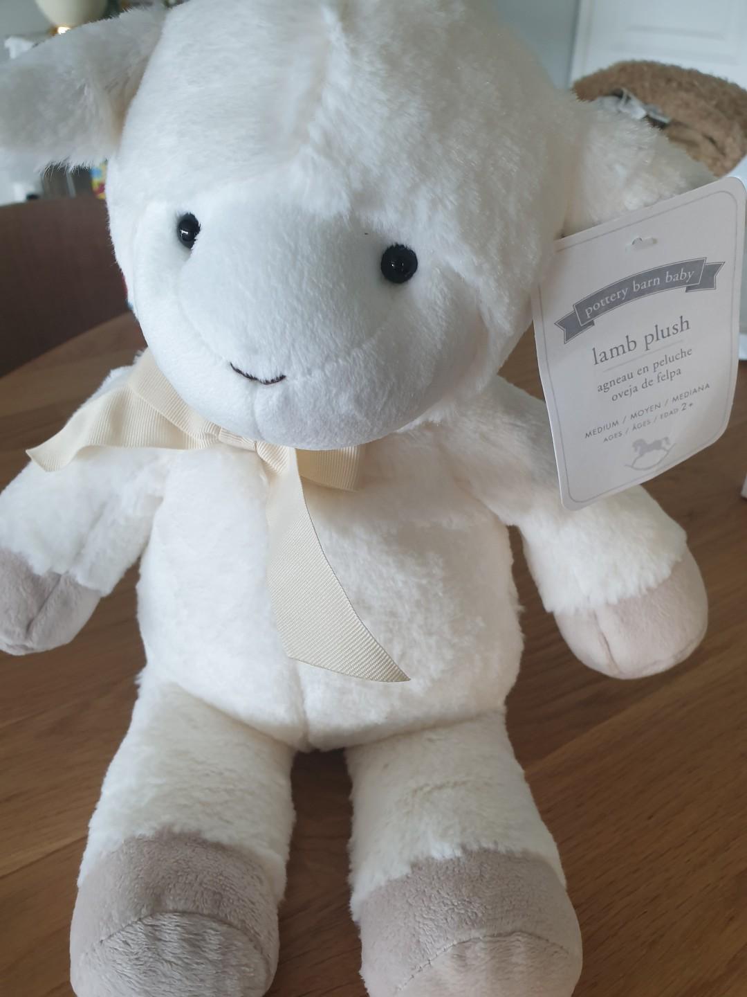 Pottery Barn Plush Lamb Medium Toys Games Stuffed Toys On
