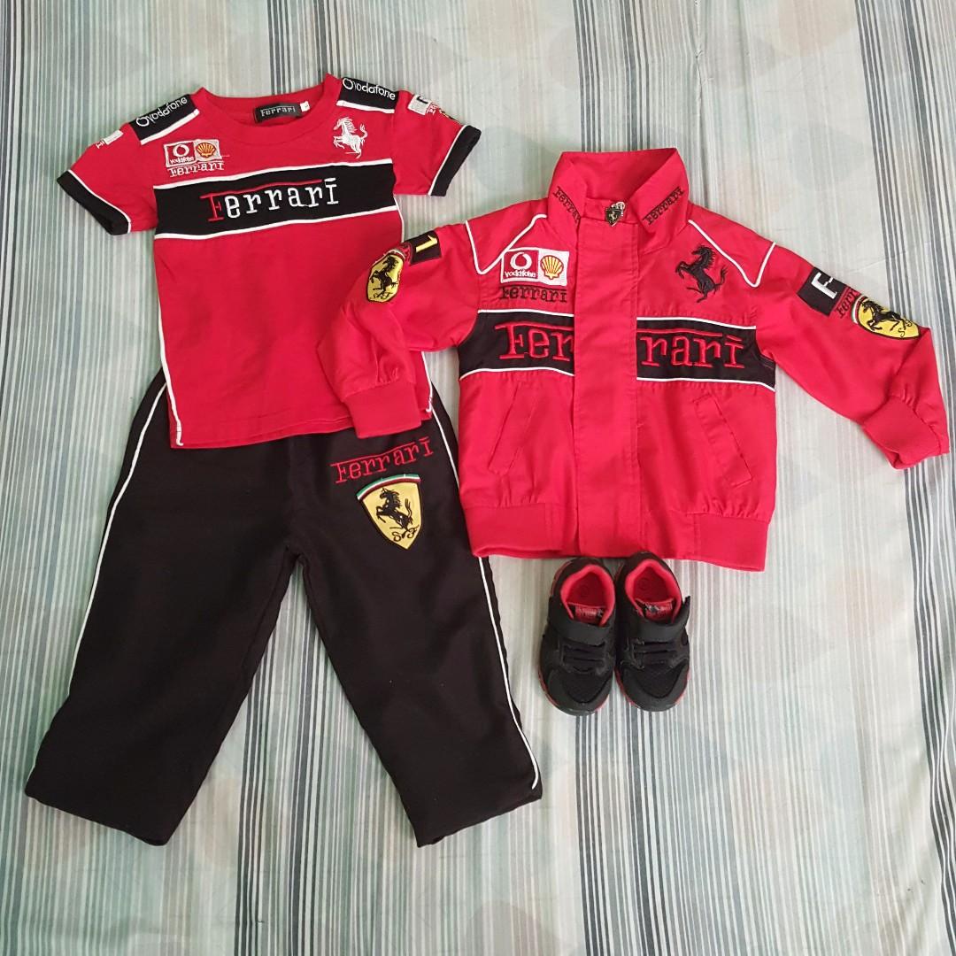Racing Costume Set Birthday Outfit For Baby Boy Ferrari Costume