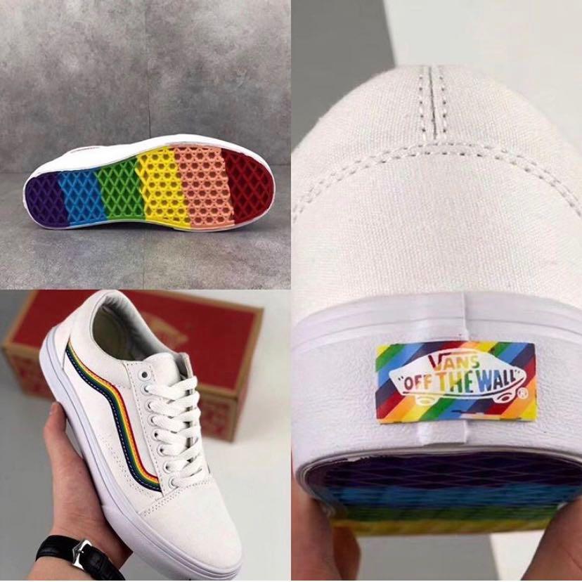 Red rainbow vans store