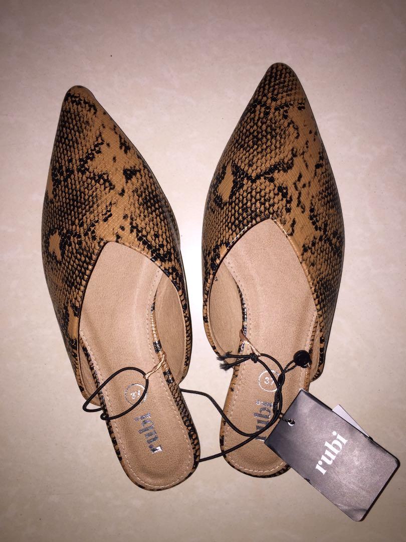 Womens snakeskin mules Clearance