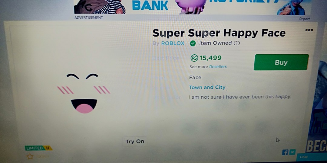 Super Happy Face Roblox Price