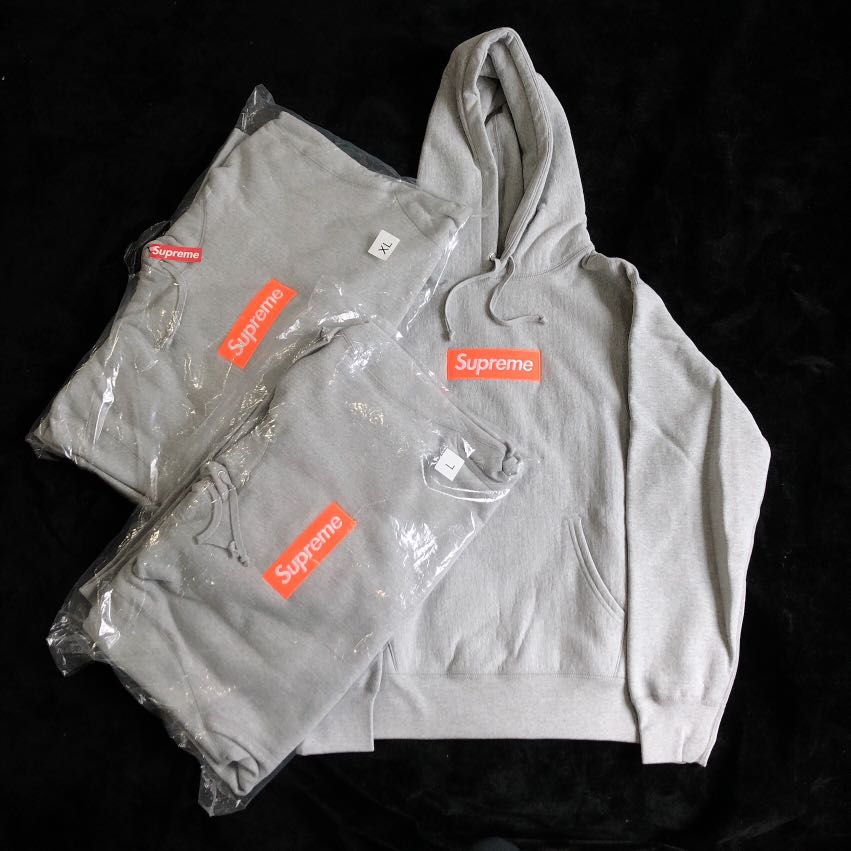 Supreme orange on grey box logo on sale