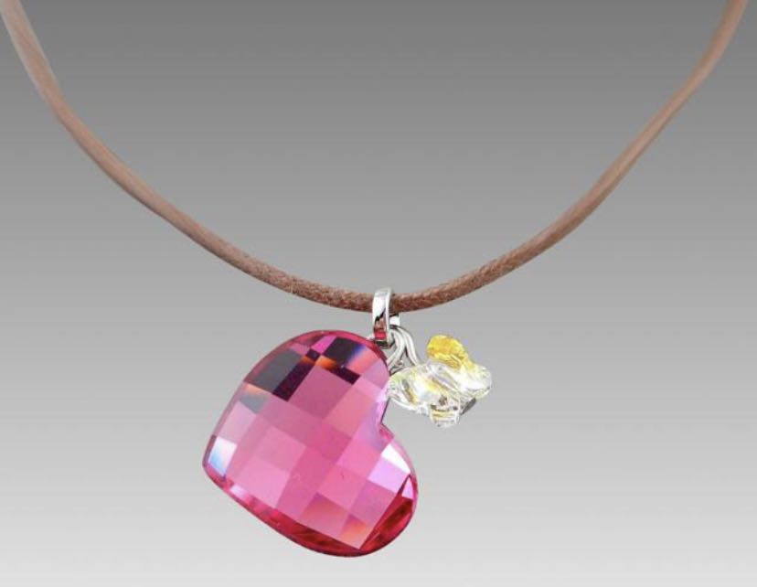 Piranesi - Medium Wave Heart Necklace in Deep Pink Sapphire - 18K Rose –  Robinson's Jewelers