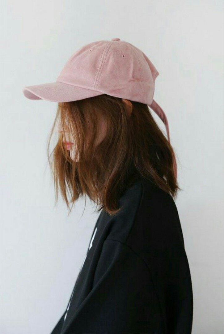 Ulzzang Baby Pink Baseball Cap With Shuttlecocks Design Women S Fashion Accessories Caps Hats On Carousell