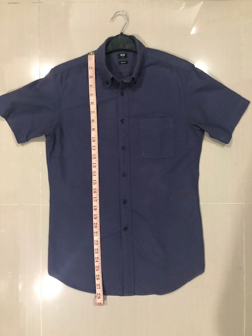 Uniqlo Men Oxford Slim Fit Short Sleeve Shirt S Sized Men s