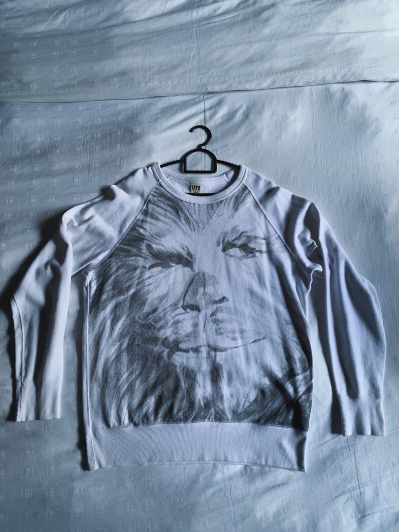 Uniqlo X Star Wars Chewbacca White Sweater Men S Fashion Clothes Outerwear On Carousell