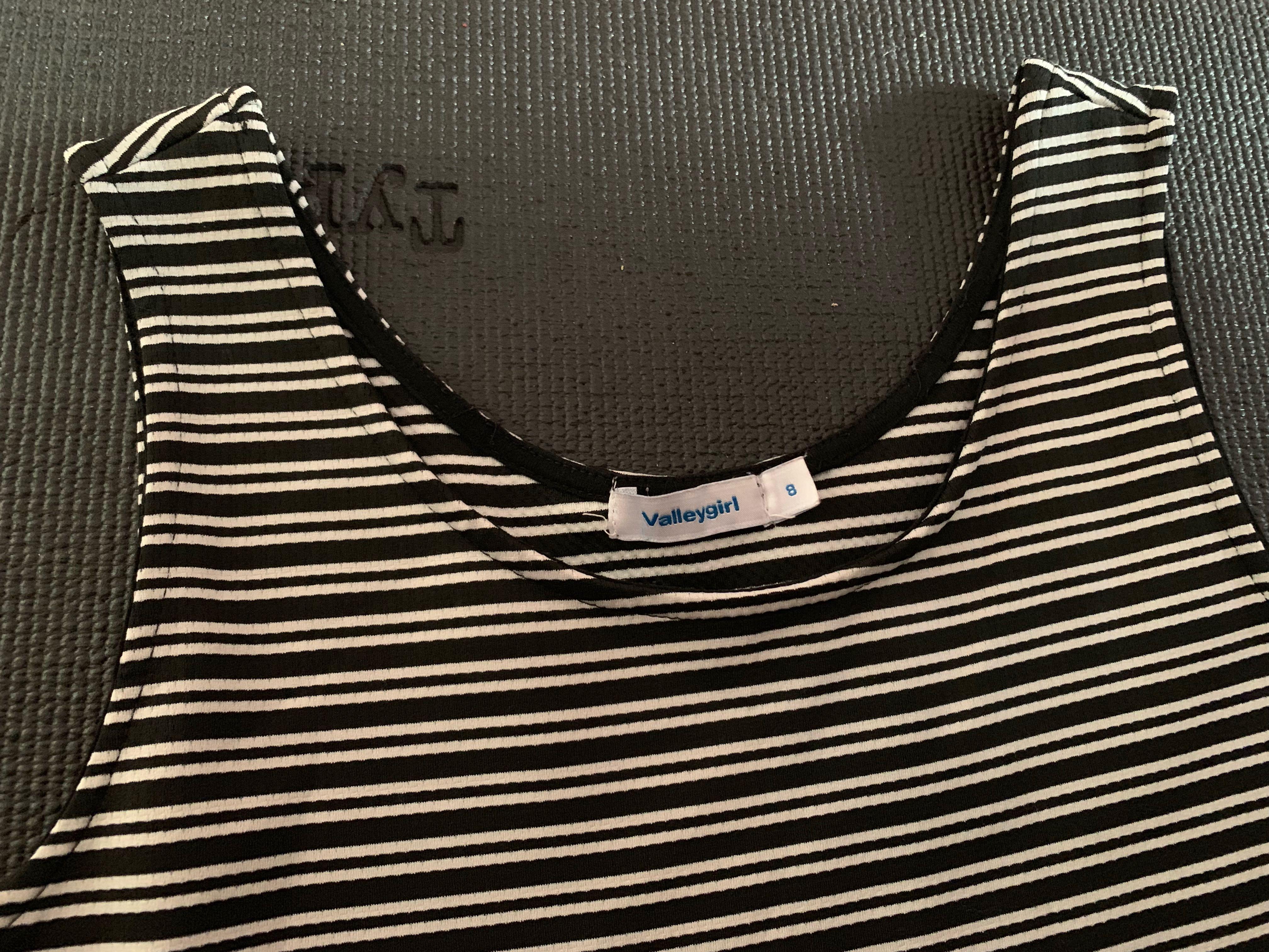 valley girl striped jumpsuit