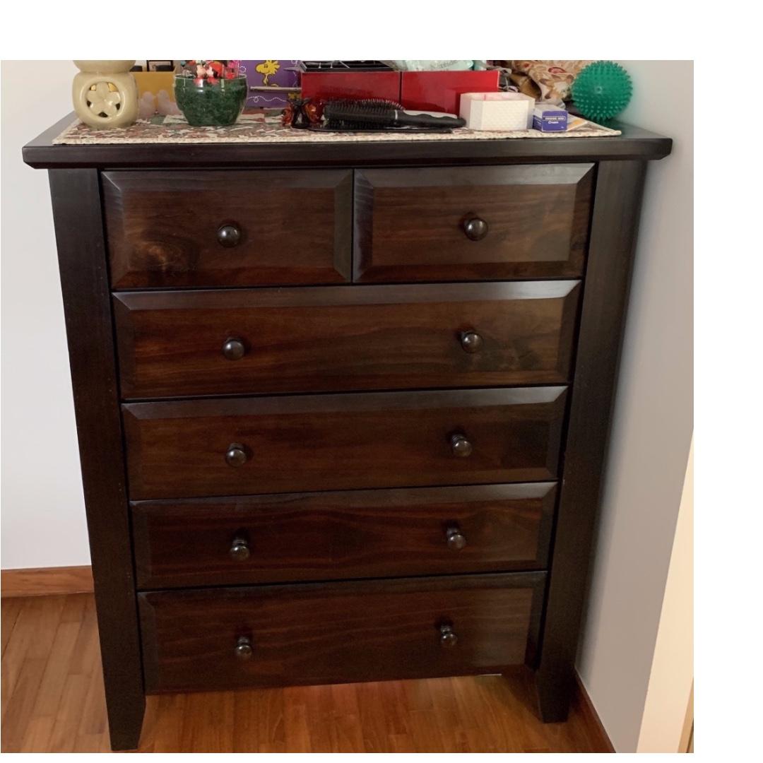 Dark wood tallboy clearance