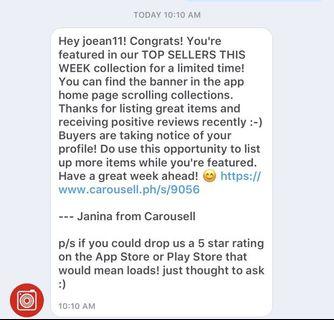 Than you again Carousell