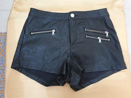 H&M Black Leather Pants HnM Celana Kulit Hitam
