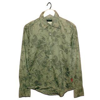 NL - 338 Kemeja Pria Lengan Panjang Vintage Motif Casual
