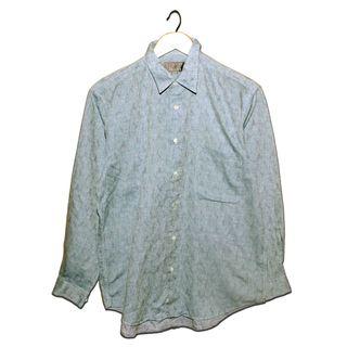 NL - 340 Kemeja Pria Lengan Panjang Vintage Motif Casual