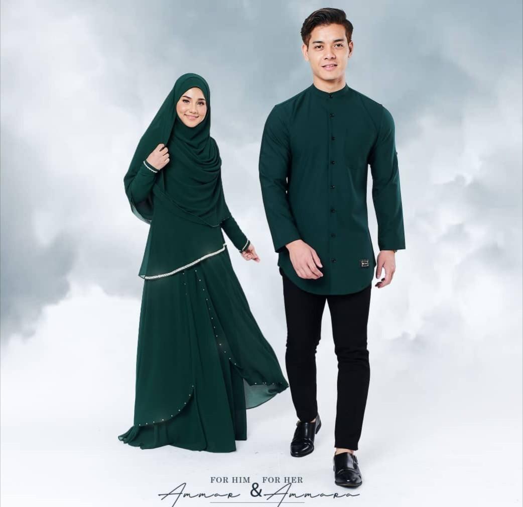 jubah emerald green
