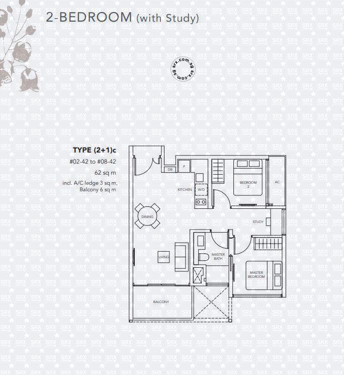 2-Bedroom (with Study)63226190047106112