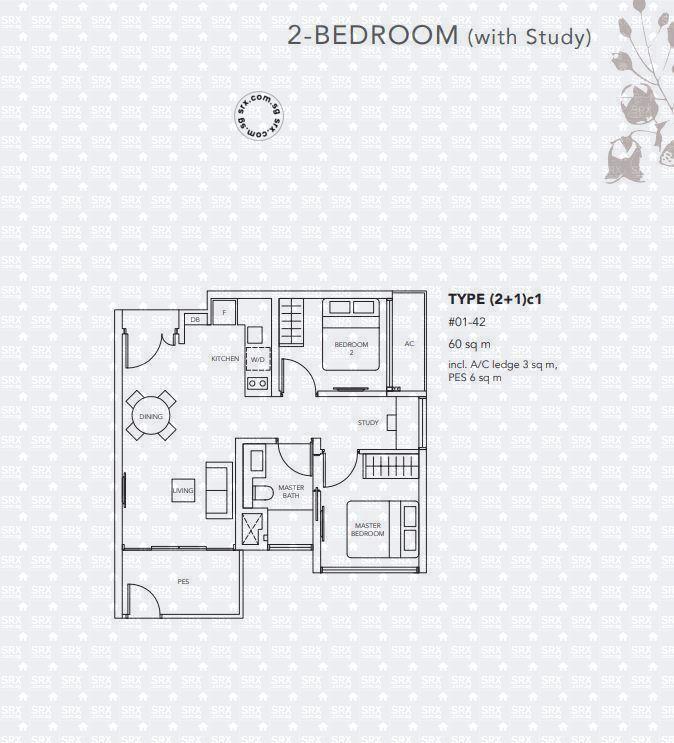 2-Bedroom (with Study)63226190047106113