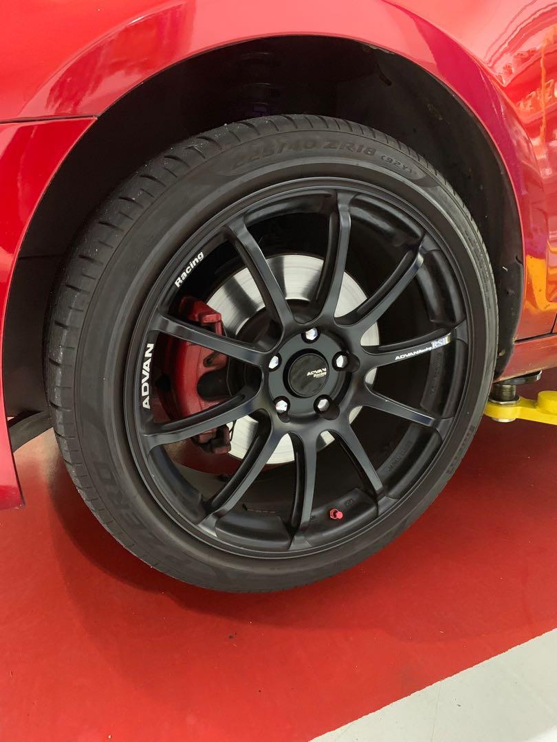 Advan Racing RS2 Rim, Car Accessories, Tyres & Rims on Carousell