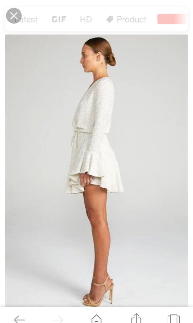 AIMEE FRILL CUFF DRAWSTRING MINI DRESS BY SHONA JOY Women s Fashion Clothes on Carousell
