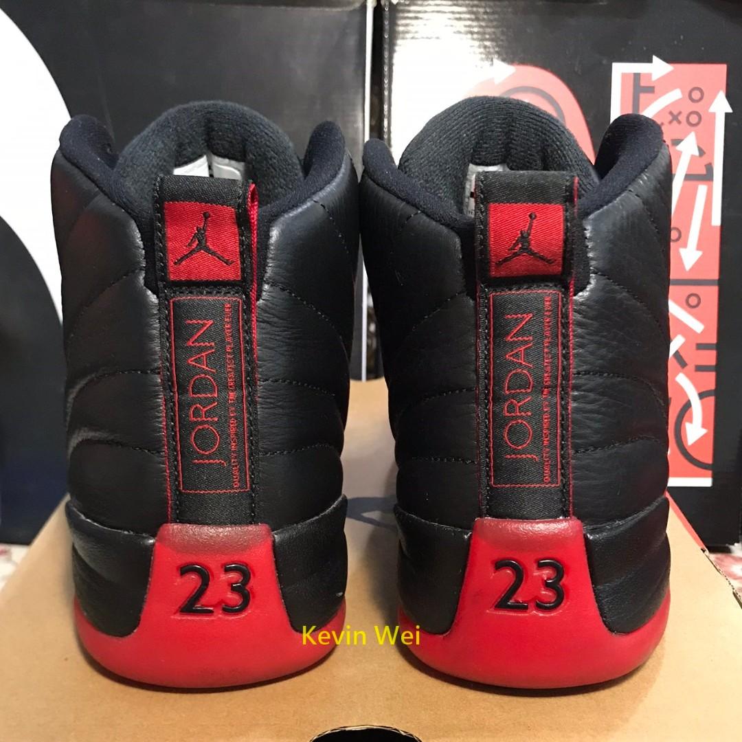 Air Jordan 12 Retro Flu Game 黑紅130690-002 籃球鞋US10, 他的時尚