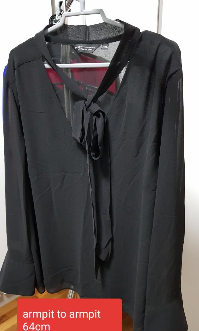 black chiffon tops uk