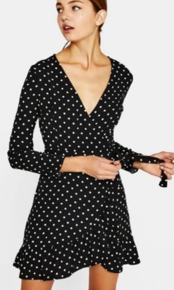 BN Bershka Polka Dot Dress Women s Fashion Tops Sleeveless on