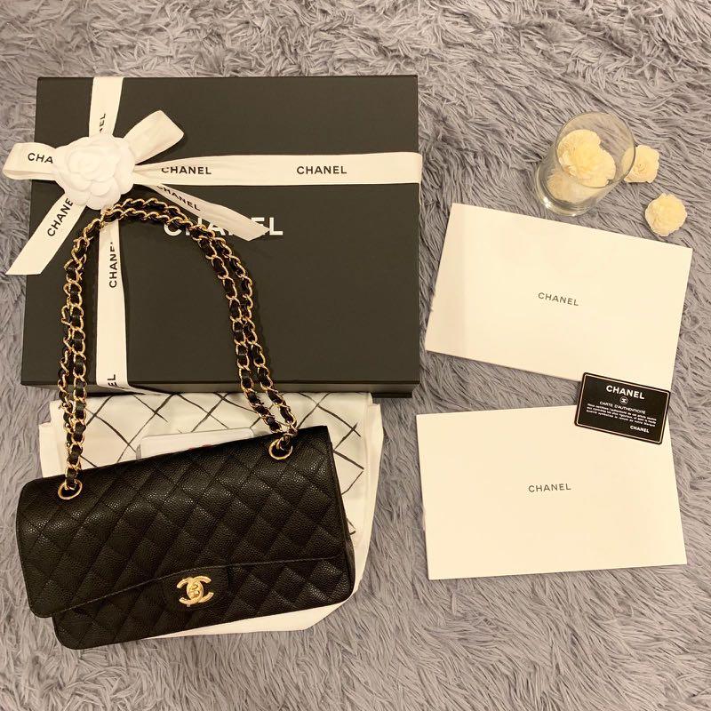 BNIB Black Chanel Classic Flap Bag Medium Caviar Gold Hardware, Women's  Fashion, Bags & Wallets, Cross-body Bags on Carousell