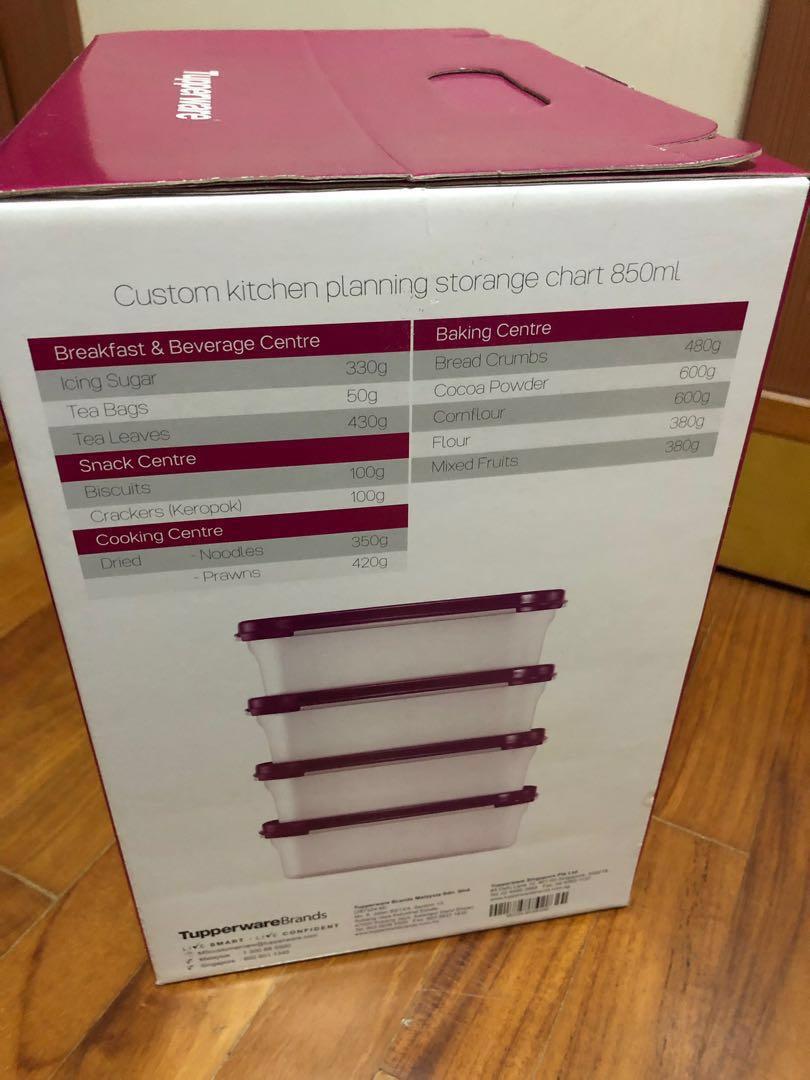 BNIB Tupperware Modular Mates Rectangular Set (6 pieces), Furniture ...