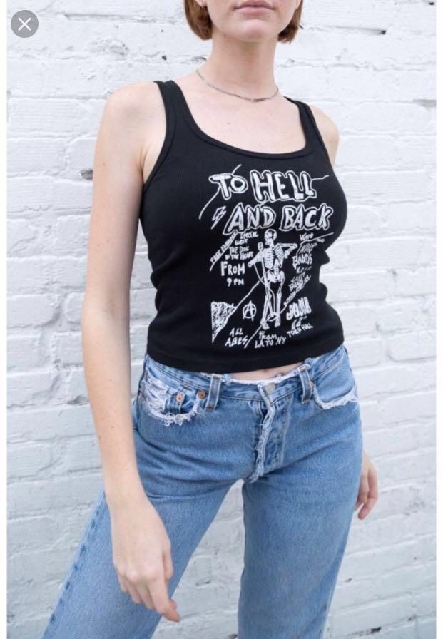 brandy melville go to hell sheena tank top! , note