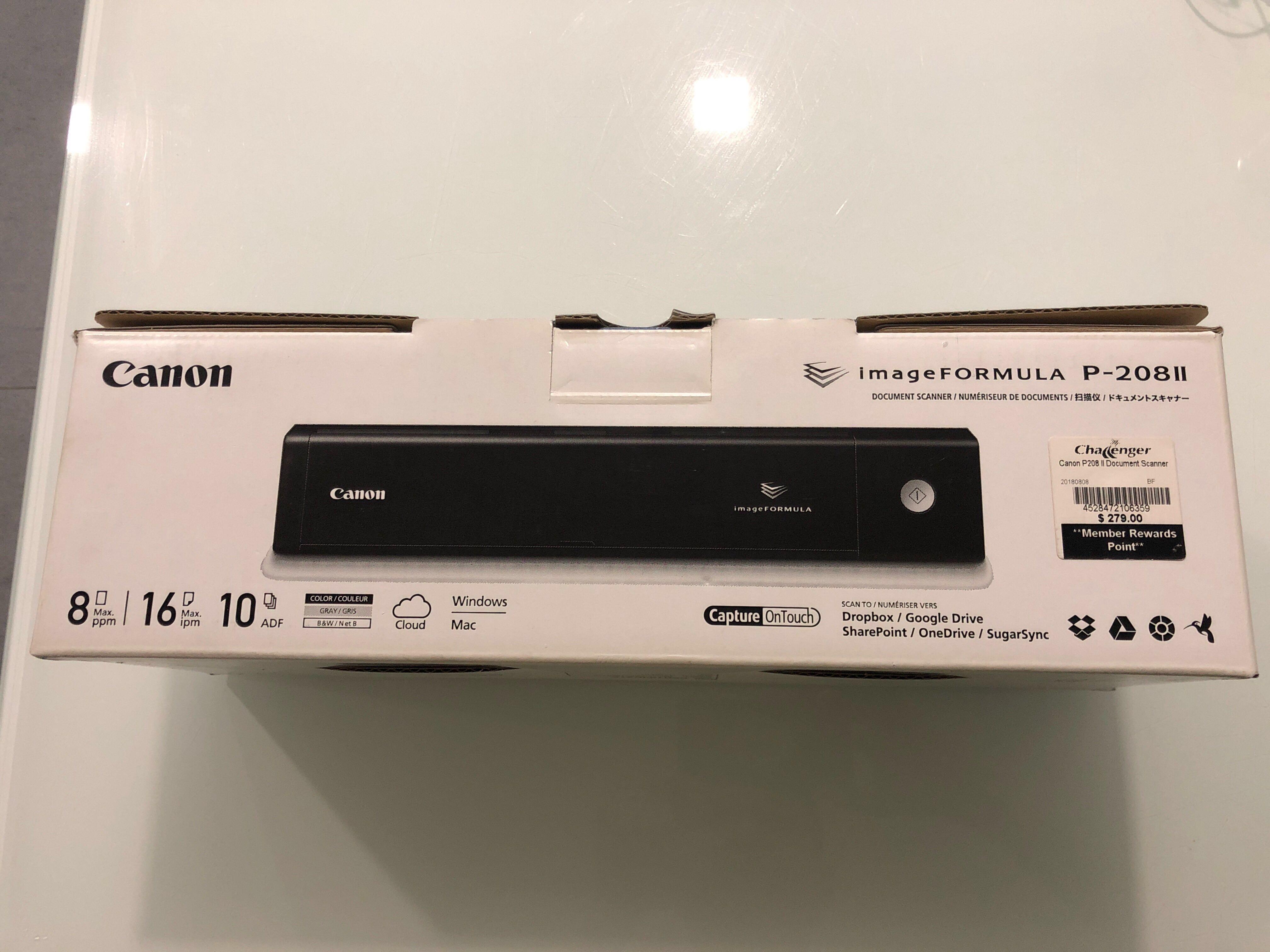 Canon document scanner P208II, Computers & Tech, Printers, Scanners