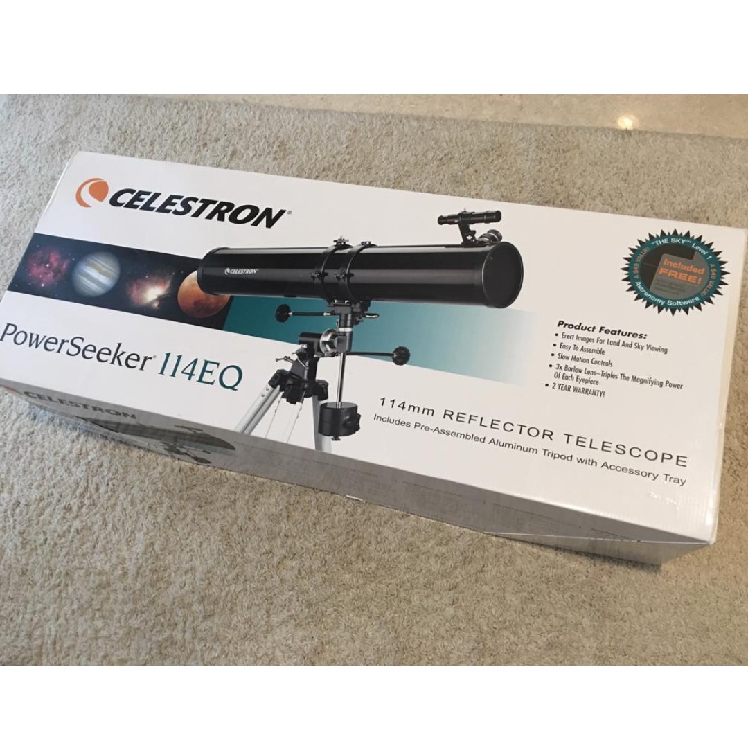 CELESTRON POWERSEEKER 114EQ Telescope - £58.00 | PicClick UK