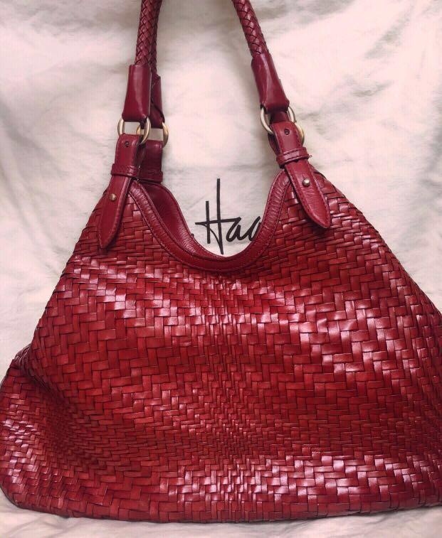 Cole haan hot sale woven leather bag