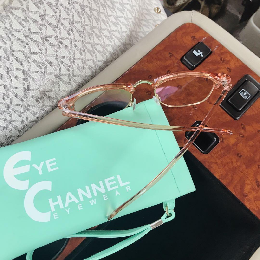 Eye outlet channel glasses