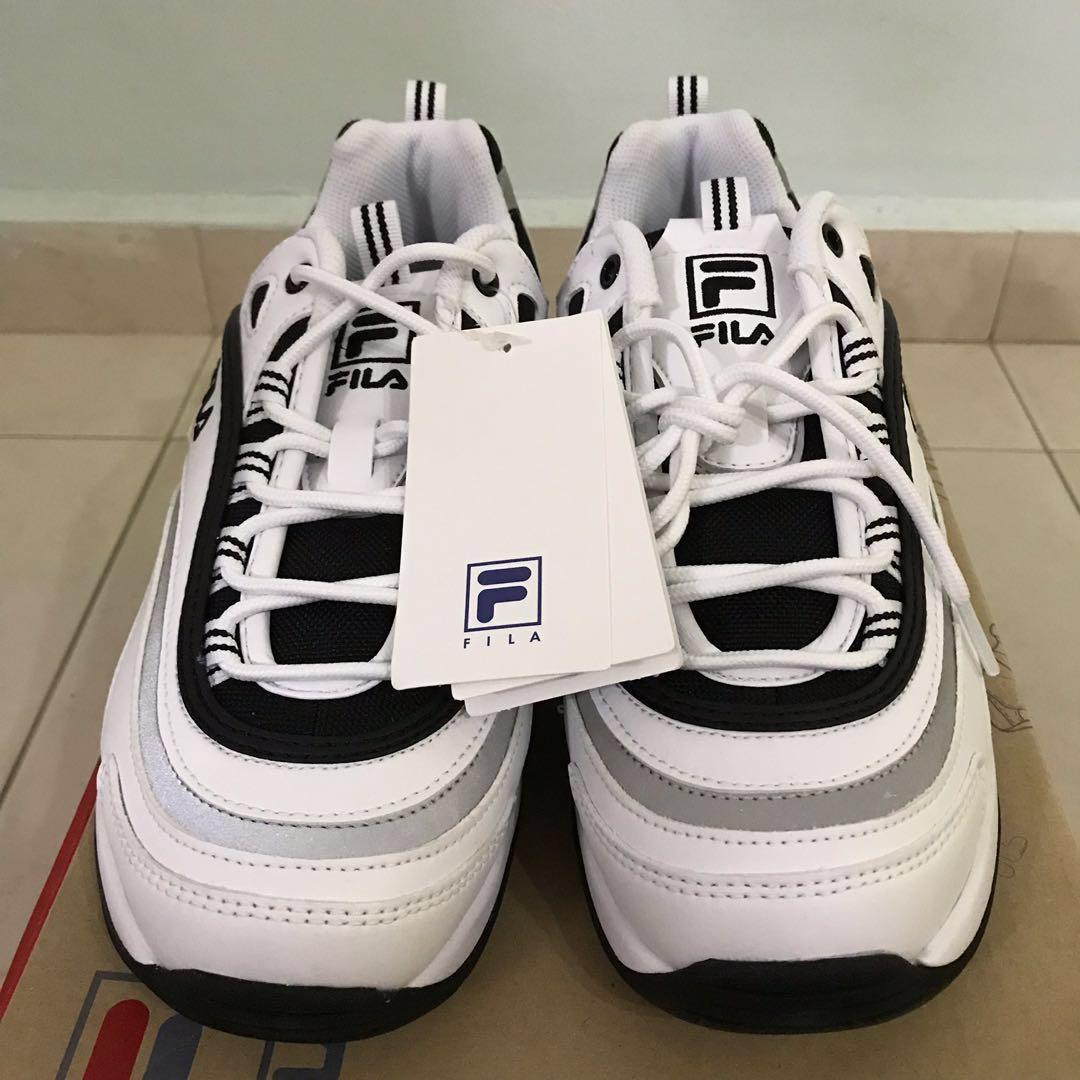 Fila ray black and white online
